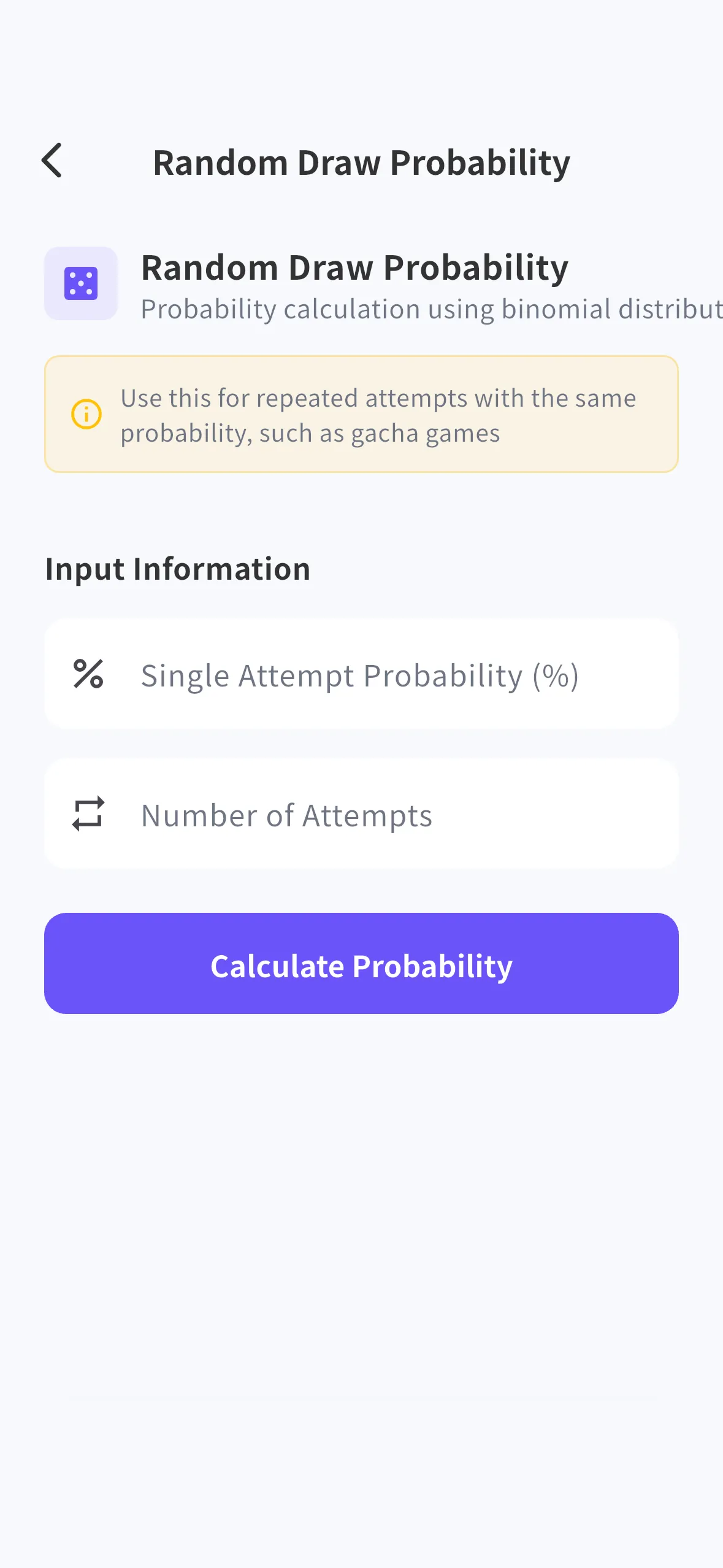 Mobile game gacha probability calculation using binomial distribution